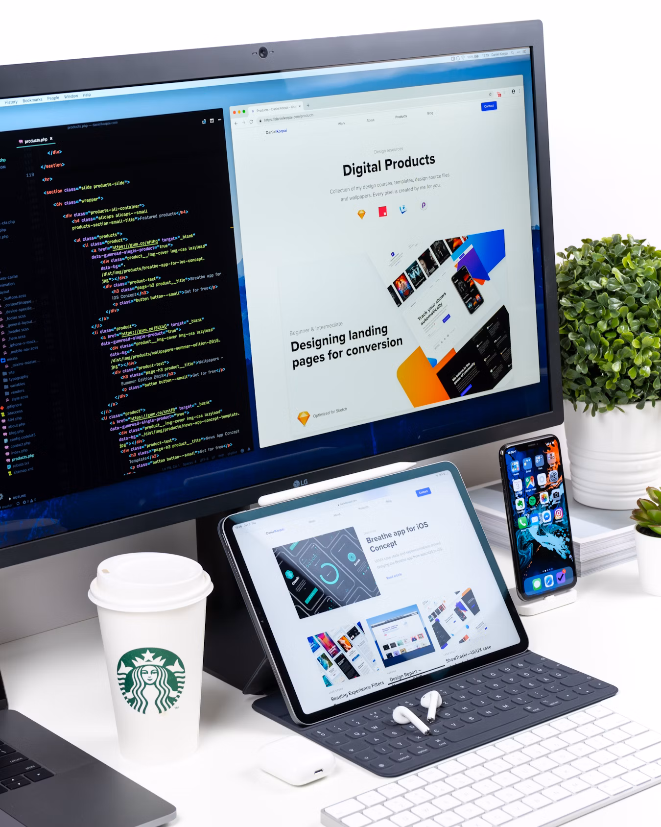 Progressive web app mockup