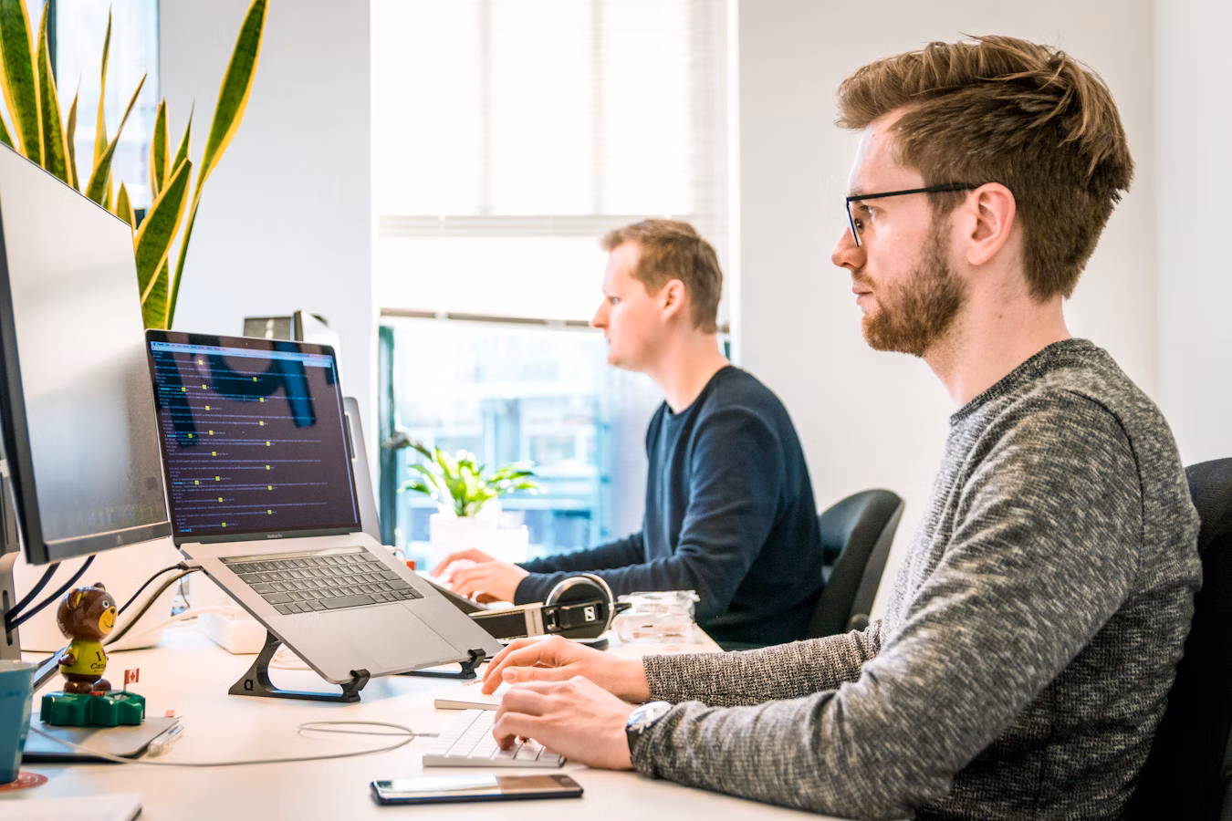 Web development team collaborating