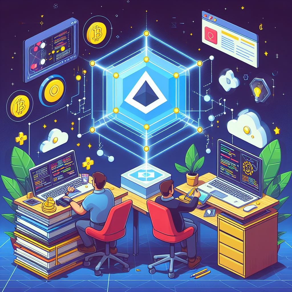 Blockchain developers working