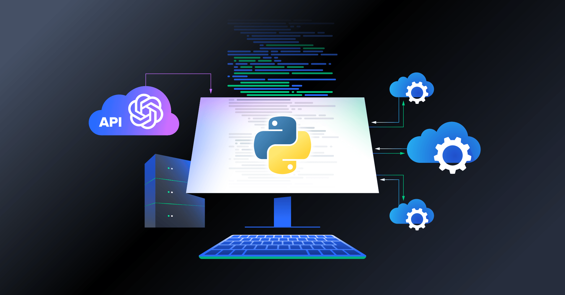 Python code on computer screen
