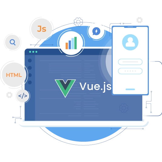 Vue.js framework UI illustration
